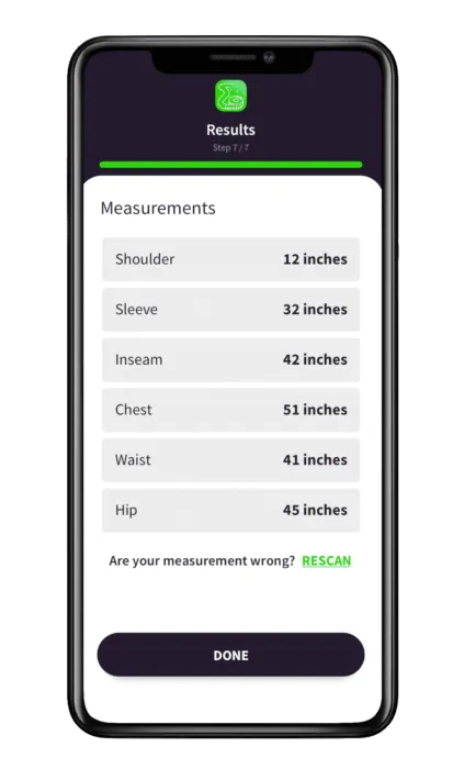 Sizini - An AI Garment Measuring Mobile App