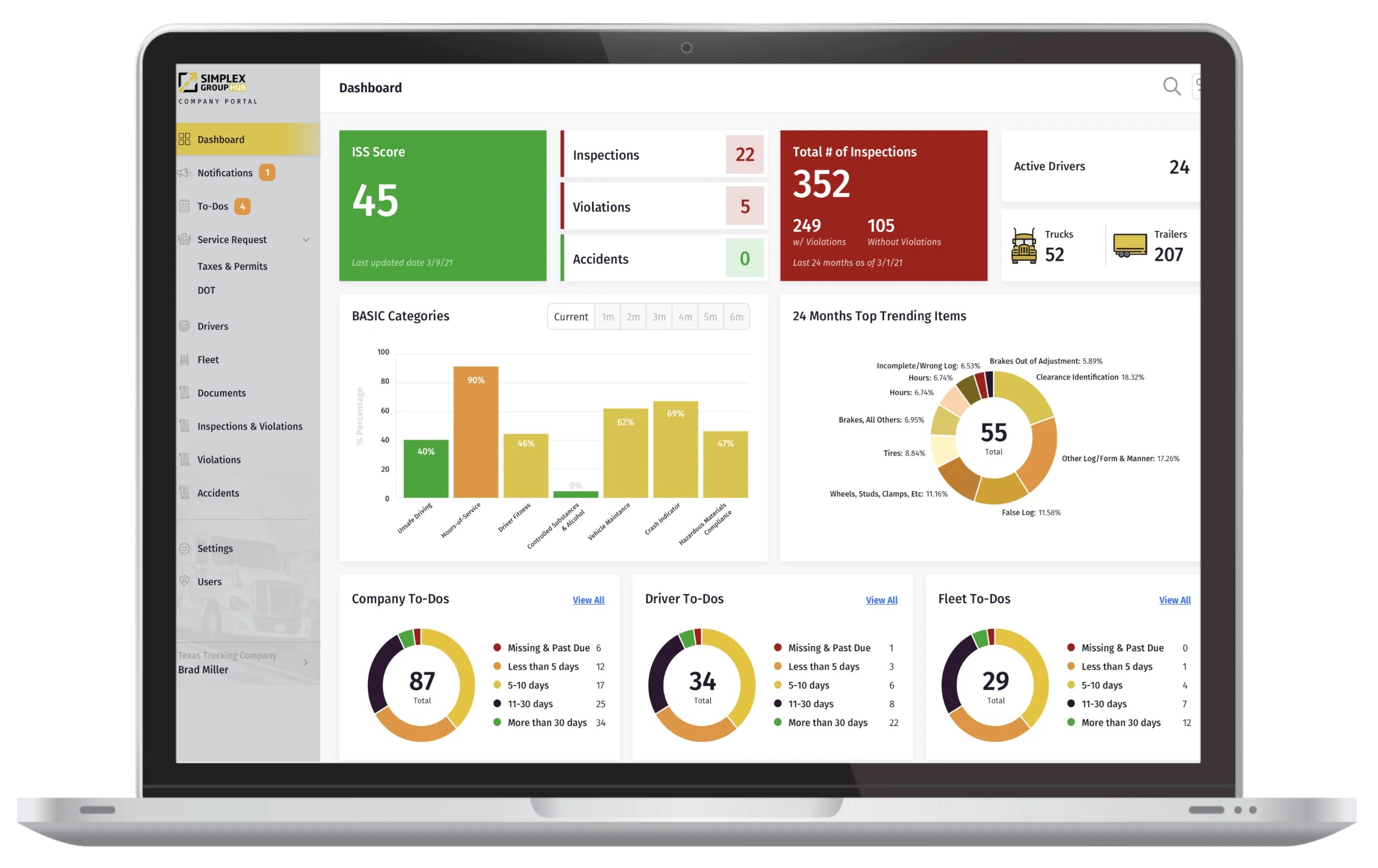 Simplex Group Logistics and Trucking Mobile App Enterprise Software Platform by 7T Digital Transformation as a Service