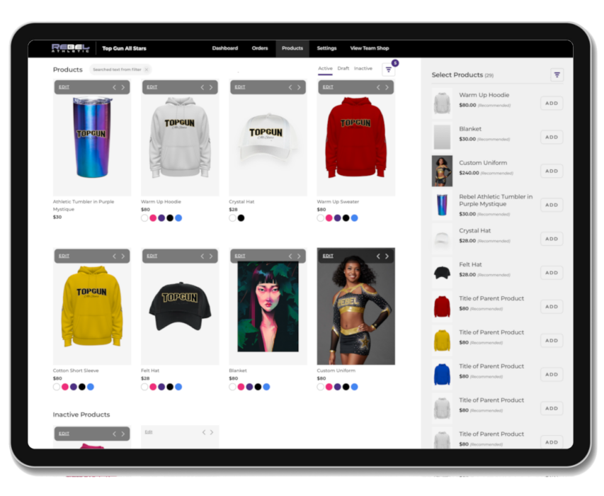 Rebel Athletic Microstore Digital Transformation Development