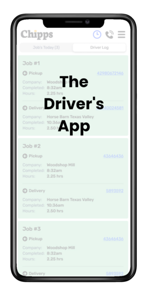 The Driver's App - England Products Company, Inc. - Wood Fiber Recycling Pickup and Delivery Mobile App and Admin Portal