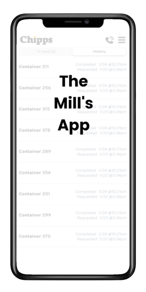 The Mill's App - England Products Company, Inc. - Wood Fiber Recycling Pickup and Delivery Mobile App and Admin Portal