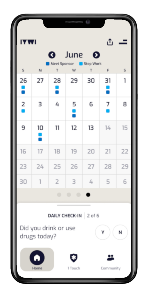 IYWI Addiction Recovery Mobile App Development Project